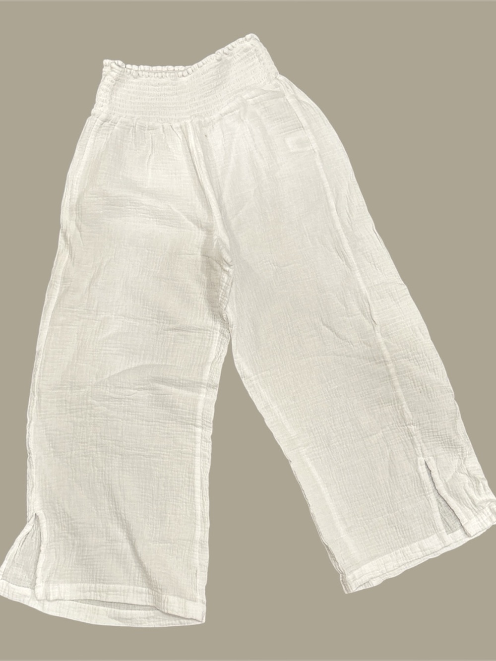 Just Living white Wide-Leg Pull-On Pants